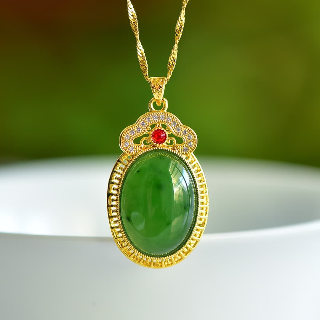 White Hetian Jade Pendant - HT-PD-0011-1