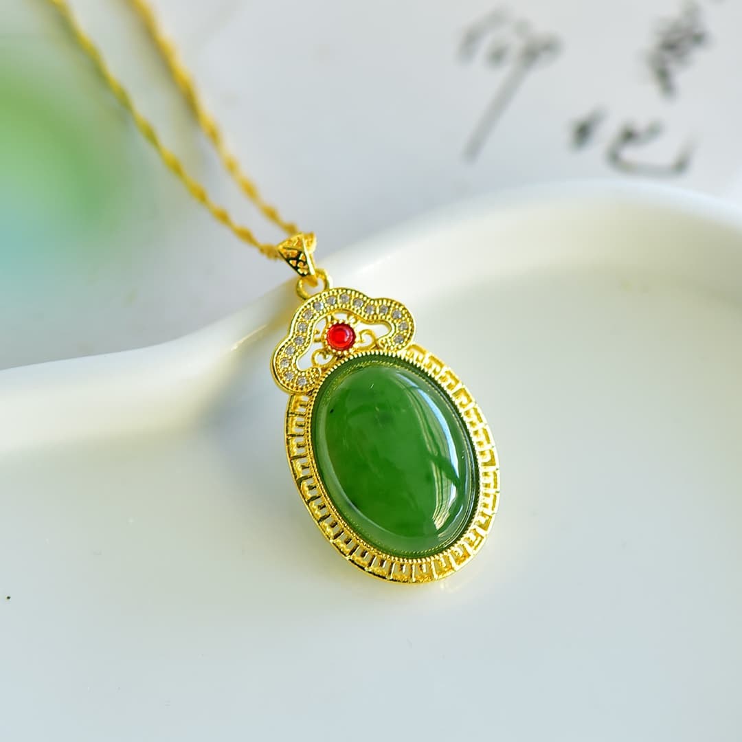 White Hetian Jade Pendant - HT-PD-0011-2