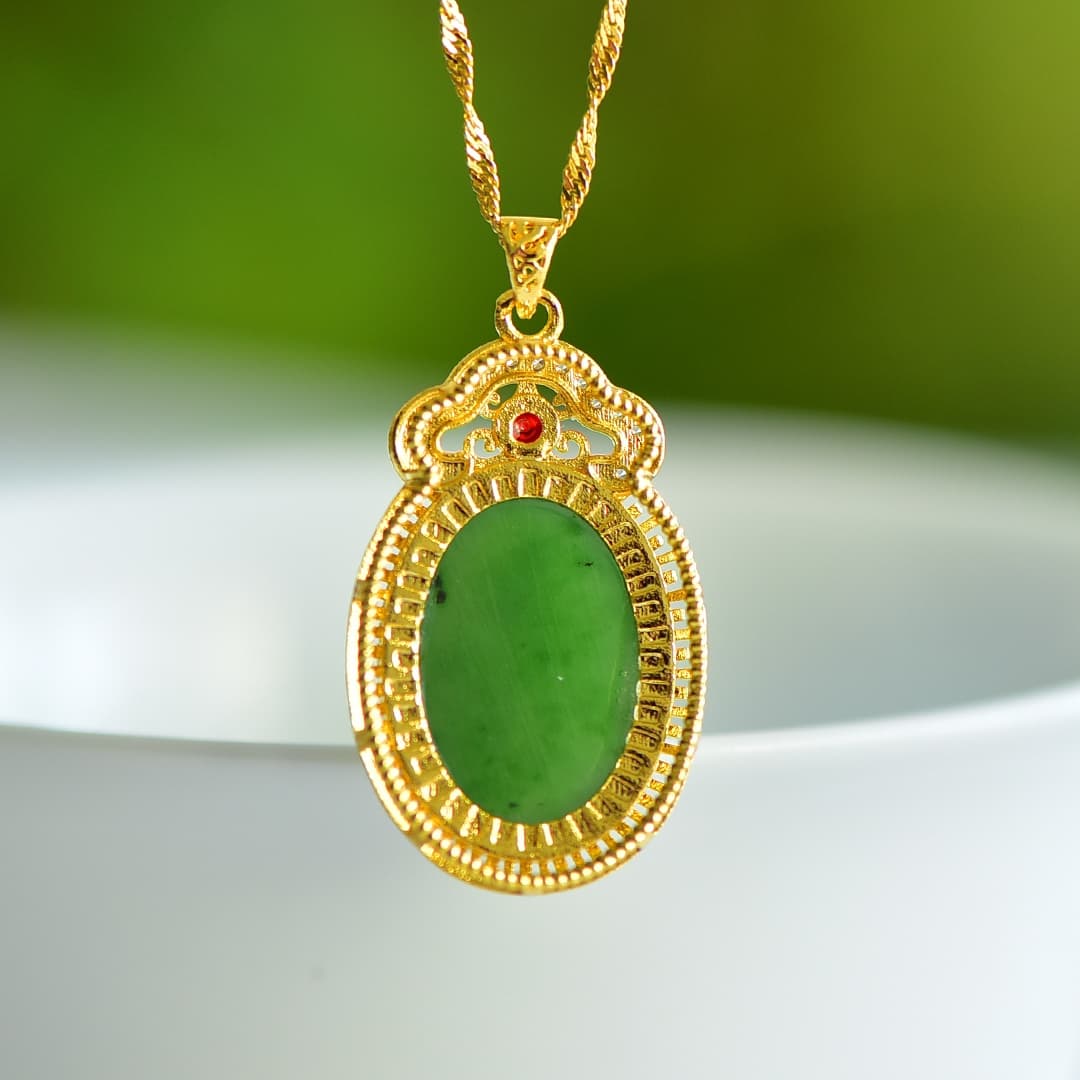 White Hetian Jade Pendant - HT-PD-0011-4