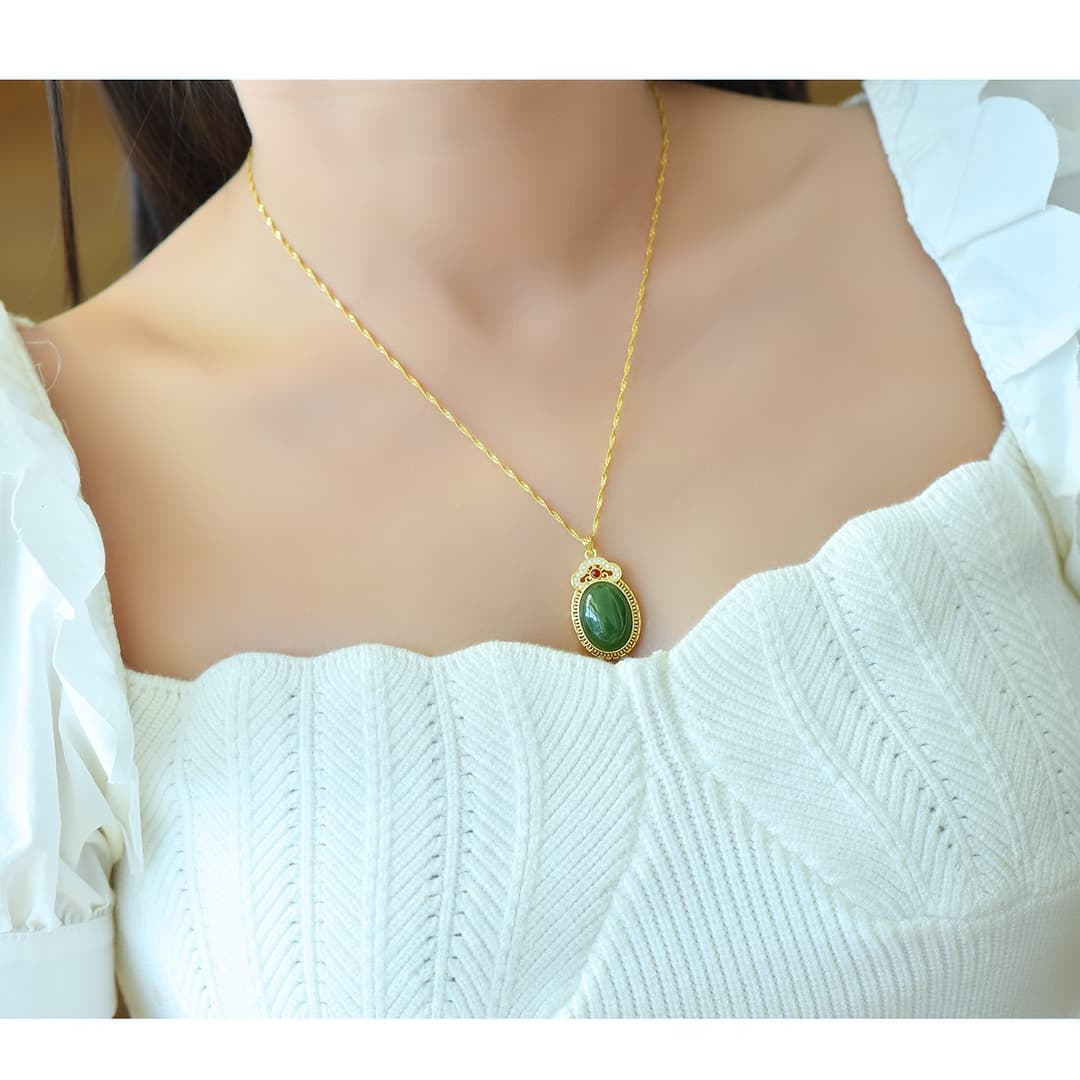 White Hetian Jade Pendant - HT-PD-0011-5
