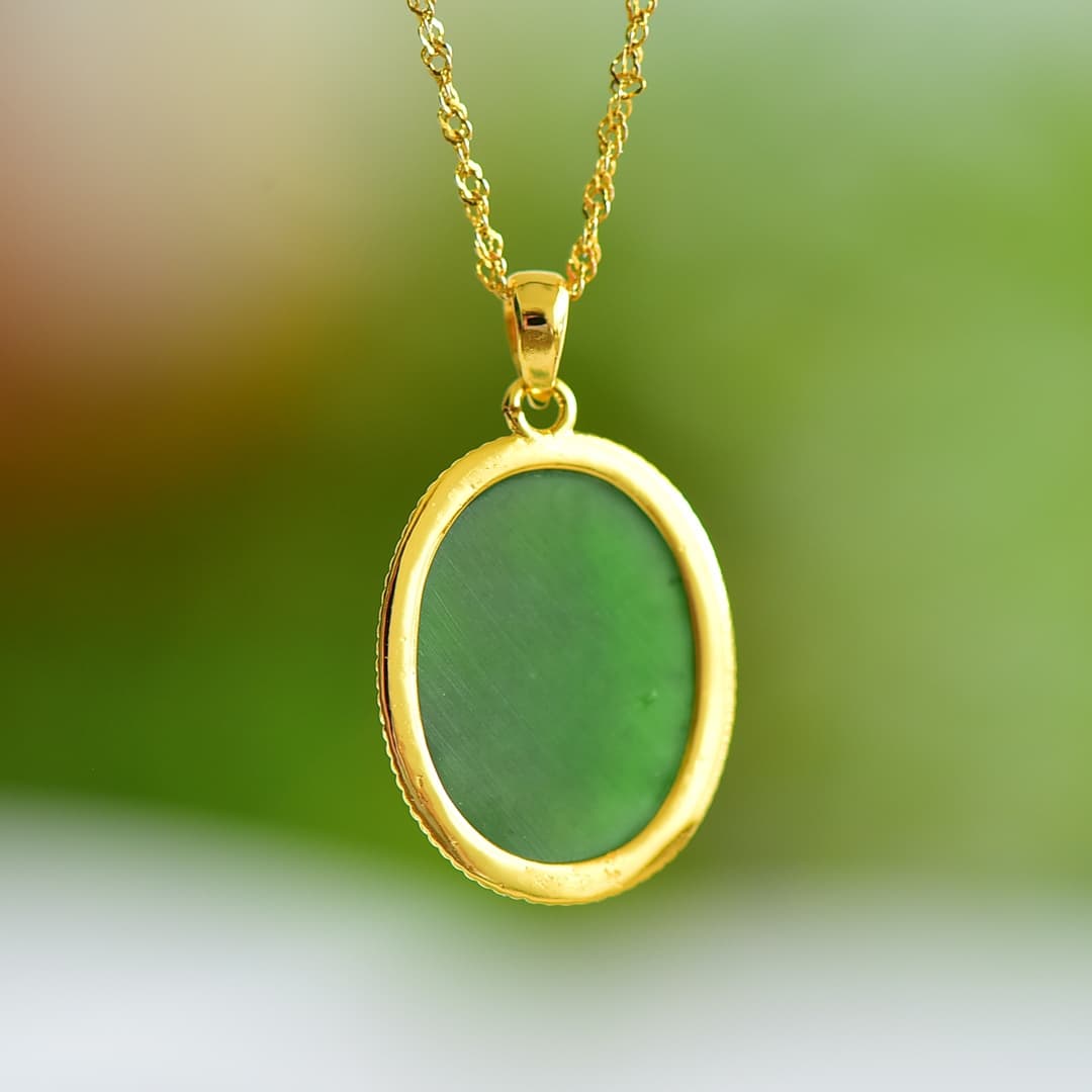 Sugar Brown Hetian Jade Pendant - HT-PD-0012-4