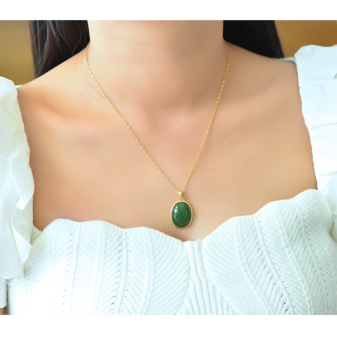 Sugar Brown Hetian Jade Pendant - HT-PD-0012-5