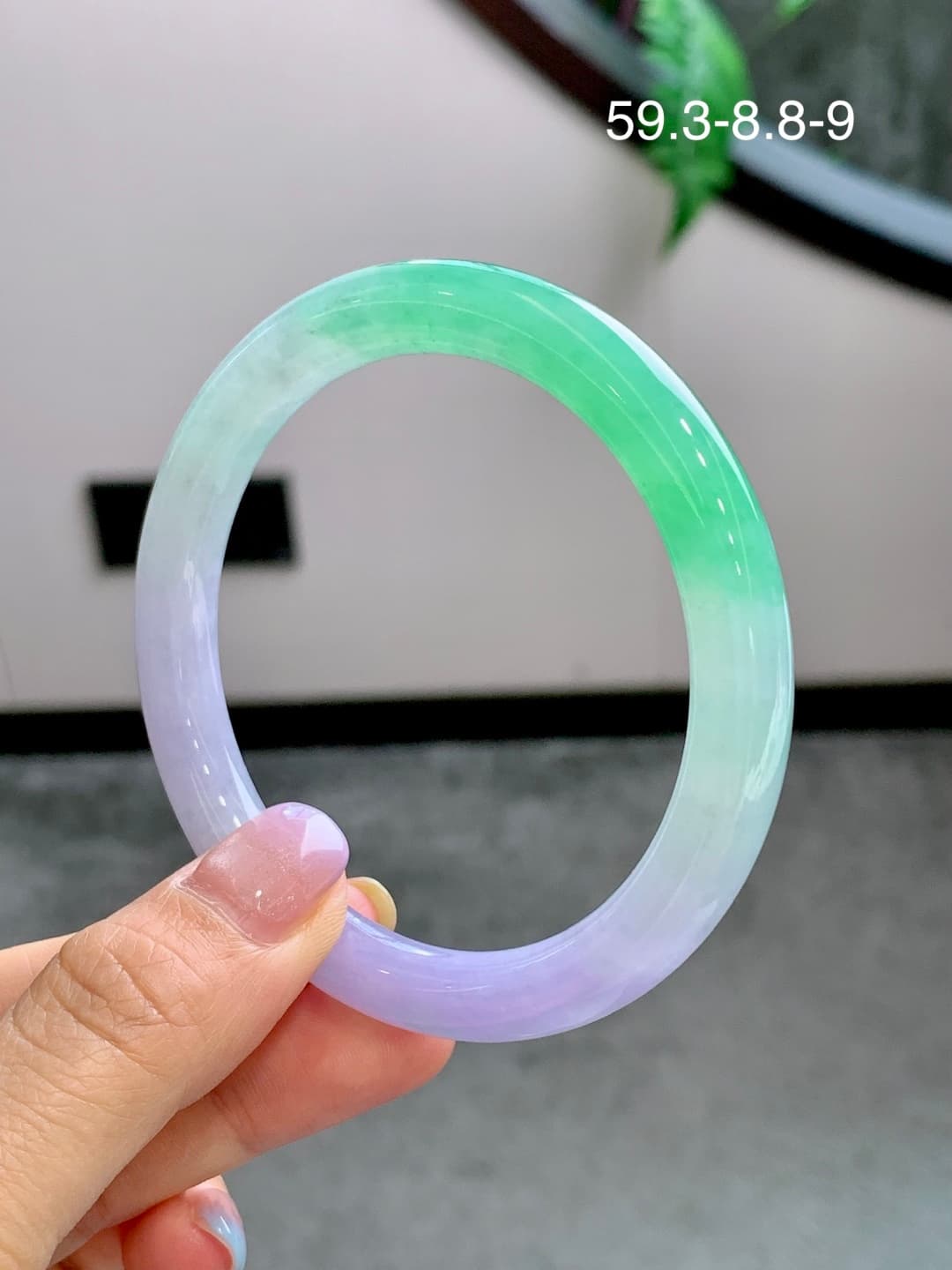 Icy Green Jadeite Bangle