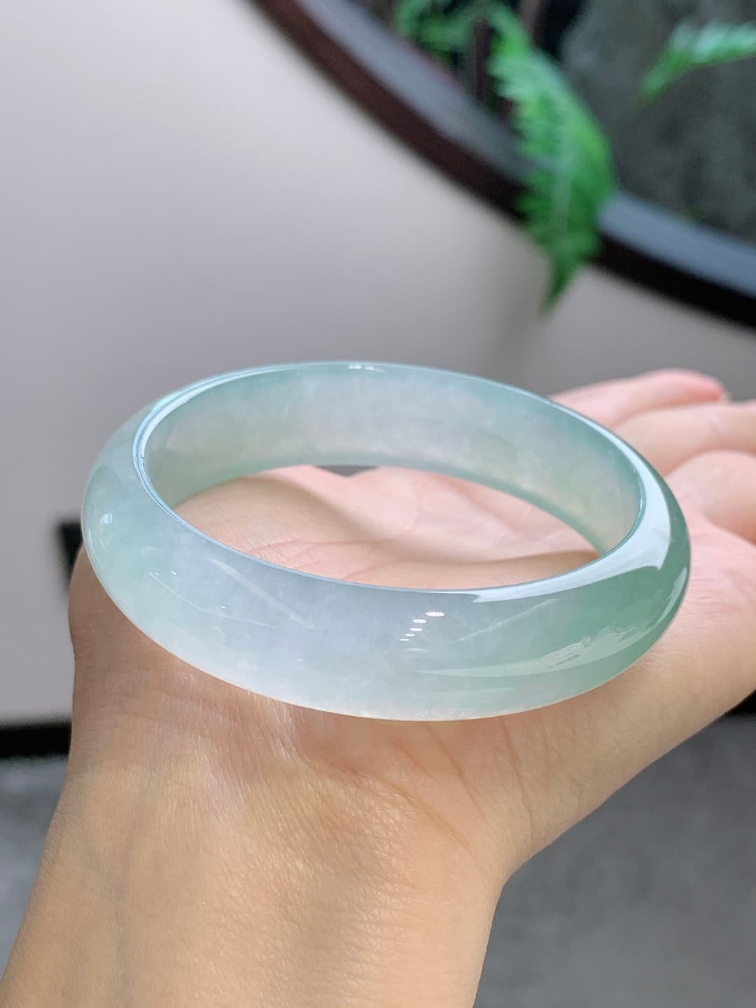 Apple Green Jadeite Bangle - JD-BR-0002-1