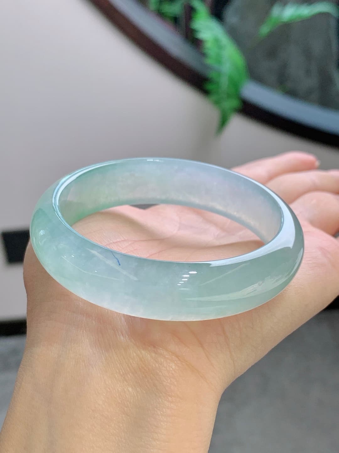 Apple Green Jadeite Bangle - JD-BR-0002-2