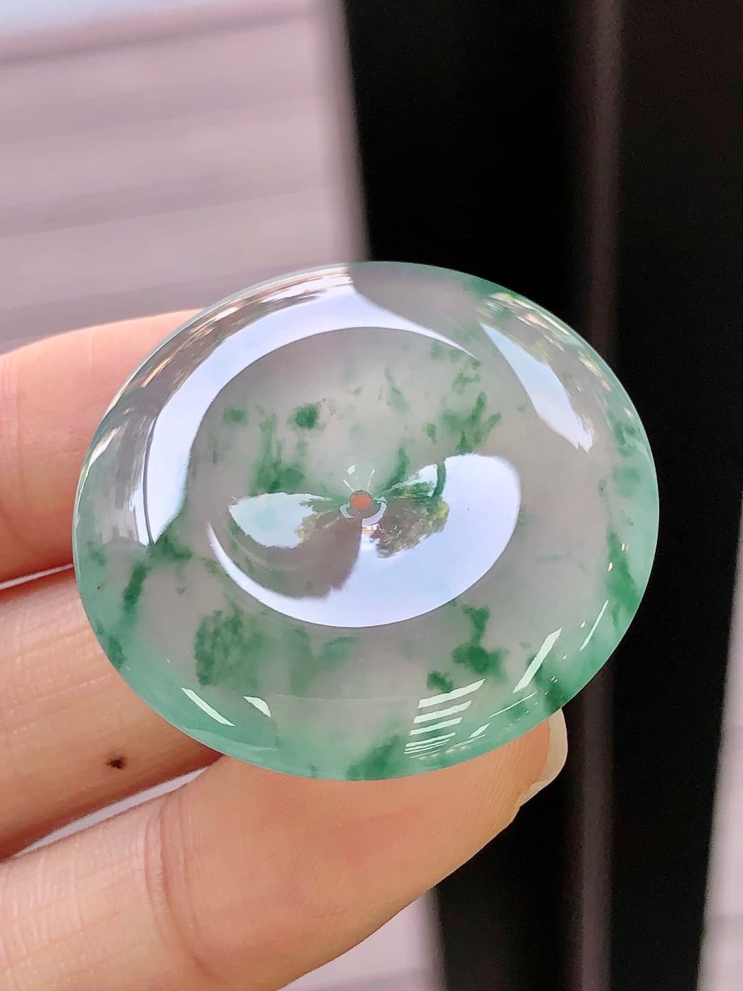 Icy Green Jadeite Pendant - JD-PD-0003-4