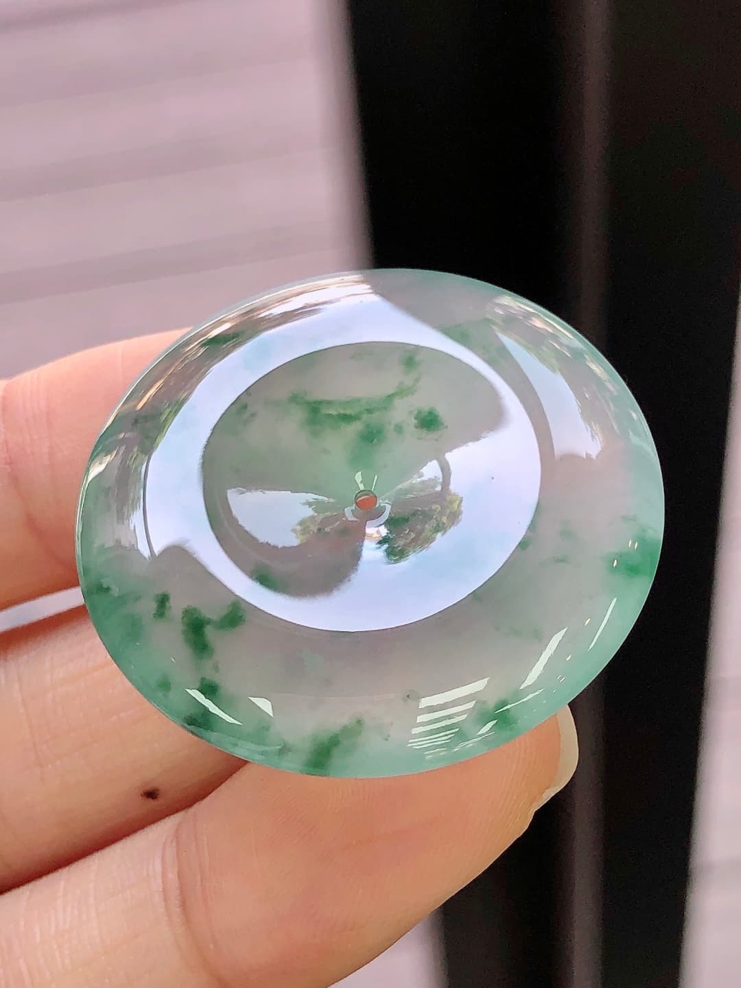 Icy Green Jadeite Pendant - JD-PD-0003-6